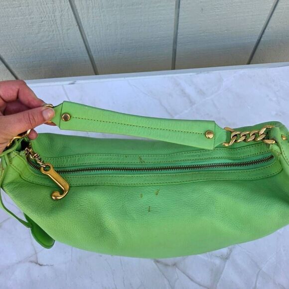 Juicy Couture Y2K Green Leather Hobo Vintage Shoulder Bag - Picture 4 of 10